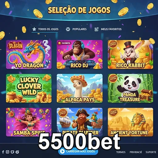 Ilustração de Aproveite os Melhores Jogos de Cassino na 5500bet