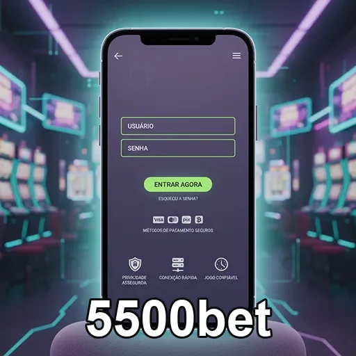 Ilustração de Aproveite a variedade de jogos online na 5500bet