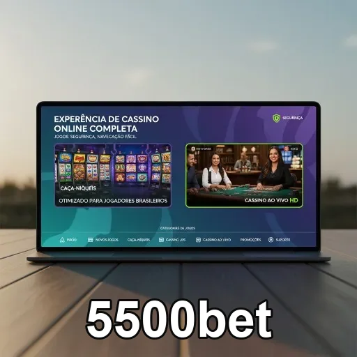 Ilustração de Aproveite a variedade de jogos online na 5500bet