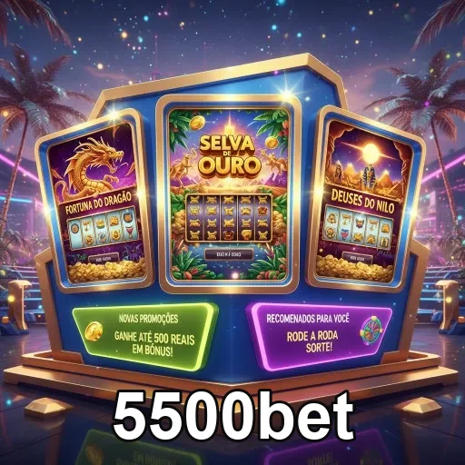 Ilustração de Aproveite a variedade de jogos online na 5500bet