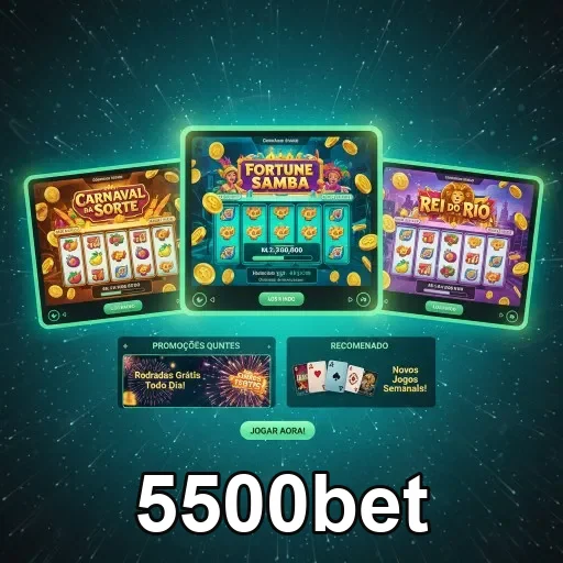 Ilustração de Aproveite a variedade de jogos online na 5500bet